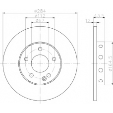 8DD 355 102-952 HELLA PAGID Тормозной диск