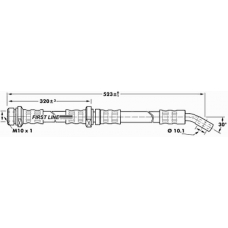 FBH7201 FIRST LINE Тормозной шланг