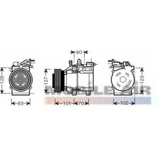8200K123 VAN WEZEL Компрессор, кондиционер