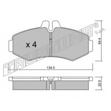 589.0 TRUSTING Комплект тормозных колодок, дисковый тормоз