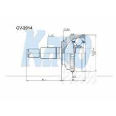 CV-2014 KAVO PARTS Шарнирный комплект, приводной вал