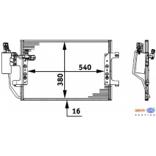 8FC 351 317-451 HELLA Конденсатор, кондиционер