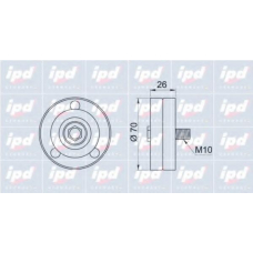 15-3135 IPD Паразитный / ведущий ролик, поликлиновой ремень