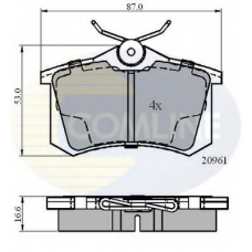 CBP0797 COMLINE Комплект тормозных колодок, дисковый тормоз