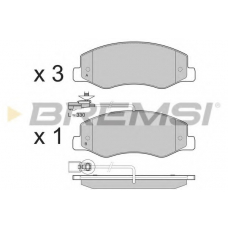 BP3440 BREMSI Комплект тормозных колодок, дисковый тормоз