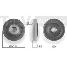 RPK470106 RPK Ременный шкив, коленчатый вал