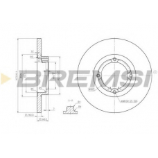 DBB076S BREMSI Тормозной диск