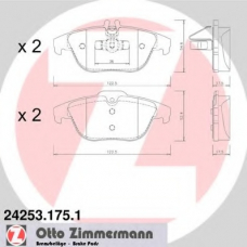 24253.175.1 ZIMMERMANN Комплект тормозных колодок, дисковый тормоз