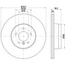 8DD 355 117-761 HELLA Тормозной диск