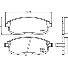 8DB 355 016-381 HELLA PAGID Комплект тормозных колодок, дисковый тормоз