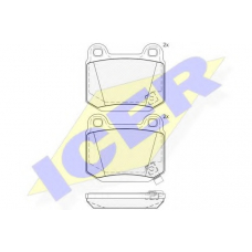 181634 ICER Комплект тормозных колодок, дисковый тормоз