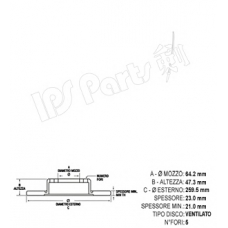 IBT-1404 IPS Parts Тормозной диск