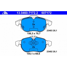 13.0460-7172.2 ATE Колодки тормозные