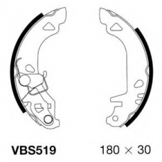 VBS519 MOTAQUIP Комплект тормозных колодок
