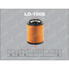 LO-1008 LYNX Lo-1008 фильтр масляный lynx