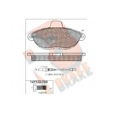 RB1122-700 R BRAKE Комплект тормозных колодок, дисковый тормоз