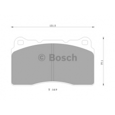 0 986 AB9 292 BOSCH Комплект тормозных колодок, дисковый тормоз