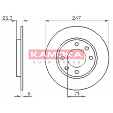 103488 KAMOKA Тормозной диск