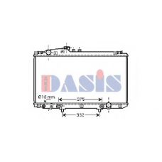 210127N AKS DASIS Радиатор, охлаждение двигателя