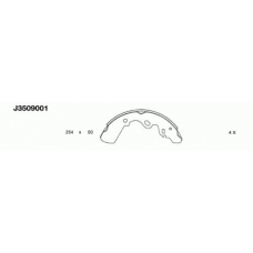 J3509001 NIPPARTS Комплект тормозных колодок