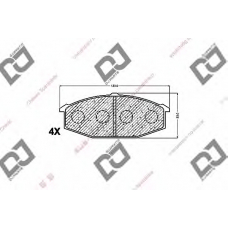 BP1232 DJ PARTS Комплект тормозных колодок, дисковый тормоз