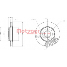 6110109 METZGER Тормозной диск