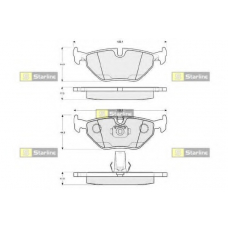 BD S340 STARLINE Комплект тормозных колодок, дисковый тормоз