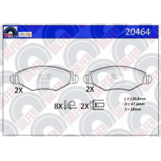 20464 GALFER Комплект тормозных колодок, дисковый тормоз