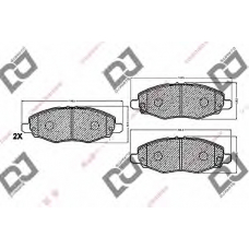 BP1143 DJ PARTS Комплект тормозных колодок, дисковый тормоз