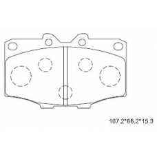 KD2259 ASIMCO Комплект тормозных колодок, дисковый тормоз