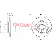 6110074 METZGER Тормозной диск