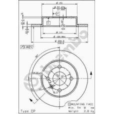 08.7626.10 BREMBO Тормозной диск