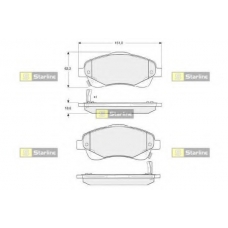 BD S342P STARLINE Комплект тормозных колодок, дисковый тормоз