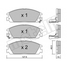 22-0237-1 METELLI Комплект тормозных колодок, дисковый тормоз