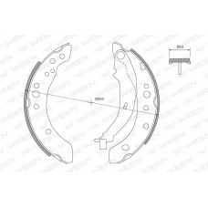 152-2454 WEEN Комплект тормозных колодок