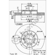 09.9145.14 BREMBO Тормозной диск