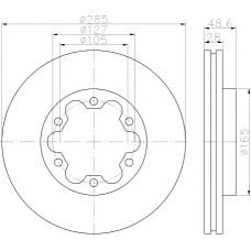 55349 PAGID Тормозной диск
