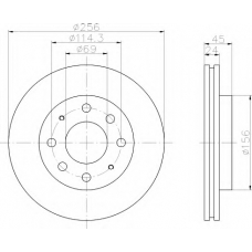 8DD 355 107-321 HELLA Тормозной диск