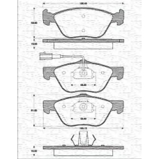 363702161158 MAGNETI MARELLI Комплект тормозных колодок, дисковый тормоз