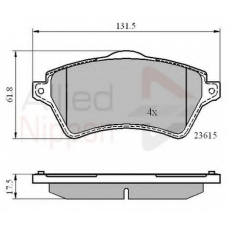 ADB0873 COMLINE Комплект тормозных колодок, дисковый тормоз