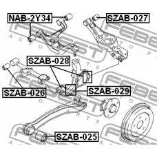 SZAB-027 FEBEST Подвеска, рычаг независимой подвески колеса