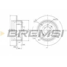 DBA869S BREMSI Тормозной диск
