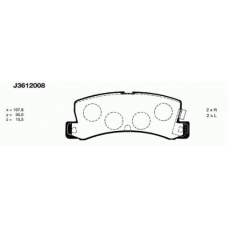 J3612008 NIPPARTS Комплект тормозных колодок, дисковый тормоз