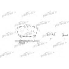 PBP1593 PATRON Комплект тормозных колодок, дисковый тормоз