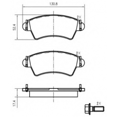 K621400 Vema Комплект тормозных колодок, дисковый тормоз