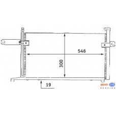 8FC 351 038-411 HELLA Конденсатор, кондиционер