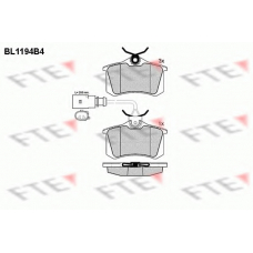 BL1194B4 FTE Комплект тормозных колодок, дисковый тормоз