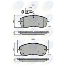 CBP12106 COMLINE Комплект тормозных колодок, дисковый тормоз