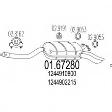 01.67280 MTS Глушитель выхлопных газов конечный