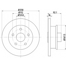 8DD 355 102-361 HELLA Тормозной диск